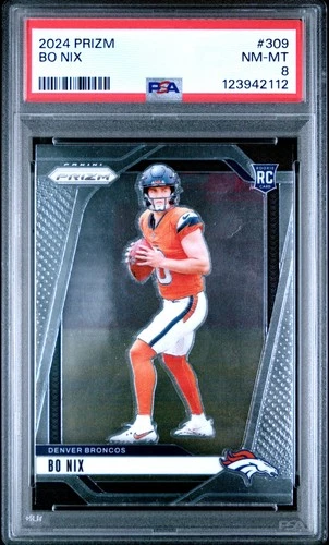 2024 PANINI PRIZM #309 BO NIX ROOKIE RC PSA 8