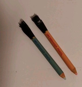 Vintage Dressmaker Marking Pencils Set with Brush Eraser Made in Japan Pastels