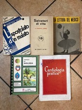 Lotto 5 libri vintage medicina 1935-1968: cardiologia, biologia, rari
