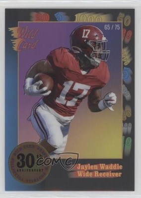 2021 Nationals 30th Anniversary Black Blue 65/75 Jaylen Waddle Rookie RC 0h1
