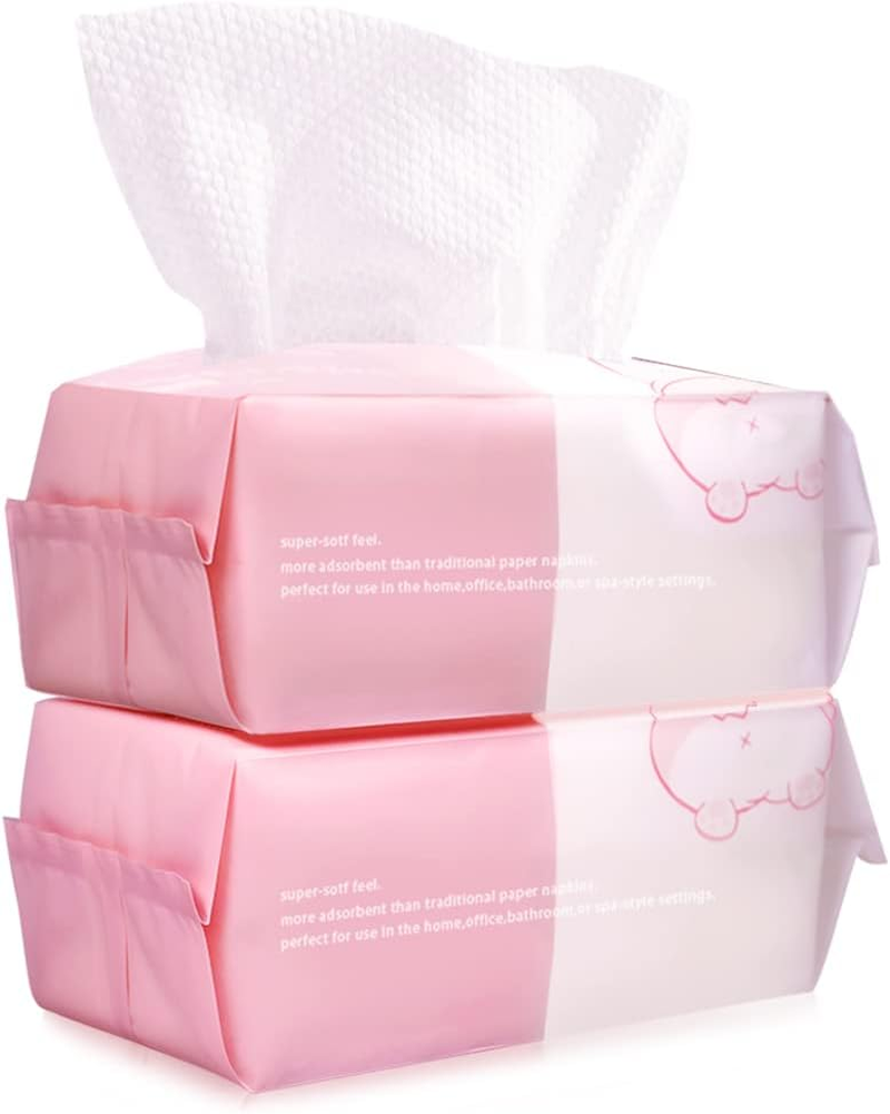 Face Towel 120 Count Disposable Face Wipes Cloths for Washing Soft Cotton Dry Ba