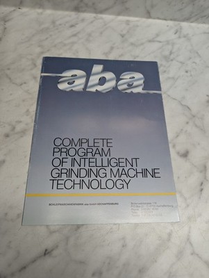 ABA COMPLETE PROGRAM OF INTELLIGENT GRINDING MACHINE TECHNOLOGY