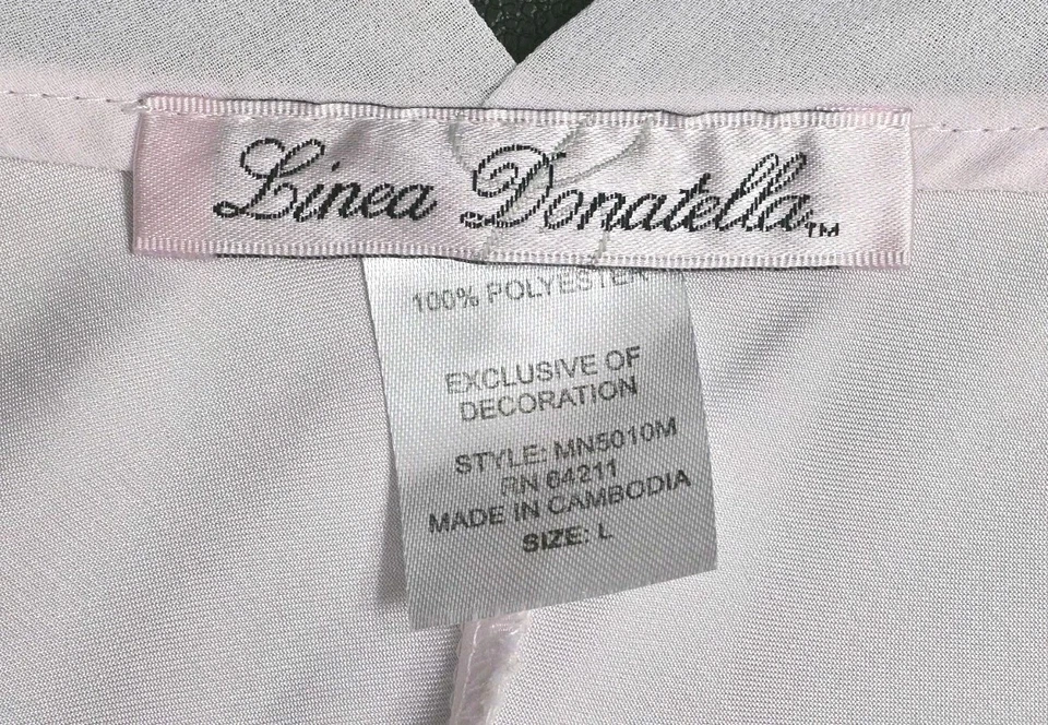 De Colección Linea Donatella Vestido Sin Mangas Lencería Talla Grande Satén Caprichoso Encaje Hada Y2K Foto 3 de 4