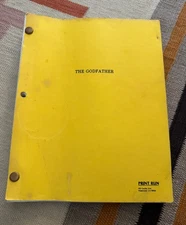 Vintage The Godfather Movie Script Print Run 1972 Shooting Script Coppola