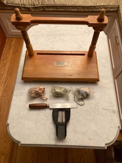 Vintage Dryad Leicester Bookbinding Sewing Frame extras (tape & needles & knife)