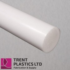 HDPE Rod – Black, Natural Round Bar Cut to Size Plastic PE300 White Polyethylene