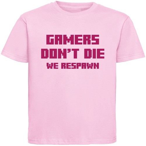 GAMERS DON'T DIE WE RESPAWN KINDER T-SHIRT Lustig Playstation XBOX Geeky Geschenk Top - Bild 18 von 18