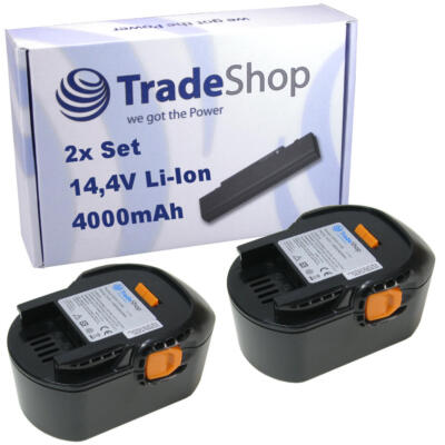 2x Premium AKKU 14,4V 4000mAh Li-Ion ersetzt AEG 4935413106 4935416790 GBS 14.4V