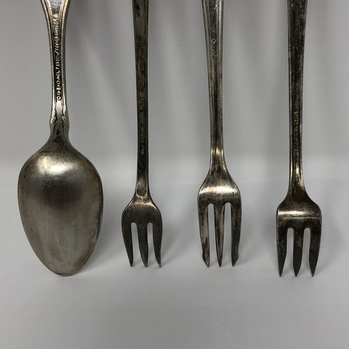 Hotel Silver Plate Lot Forks, Spoon Labeled Various Hotels Randolph House, A Sch - Picture 5 of 12