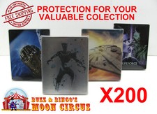 200x 4K UHD STEELBOOK NO J-CARD SIZE 4K3 - CLEAR PLASTIC BOX PROTECTORS SLEEVE