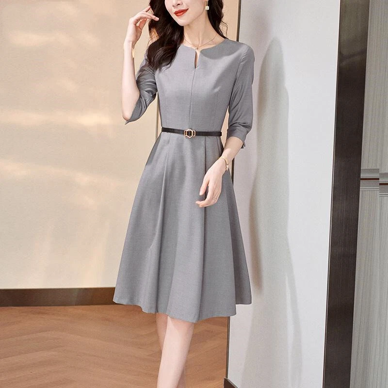 Half sleeve 2025 knee length dresses