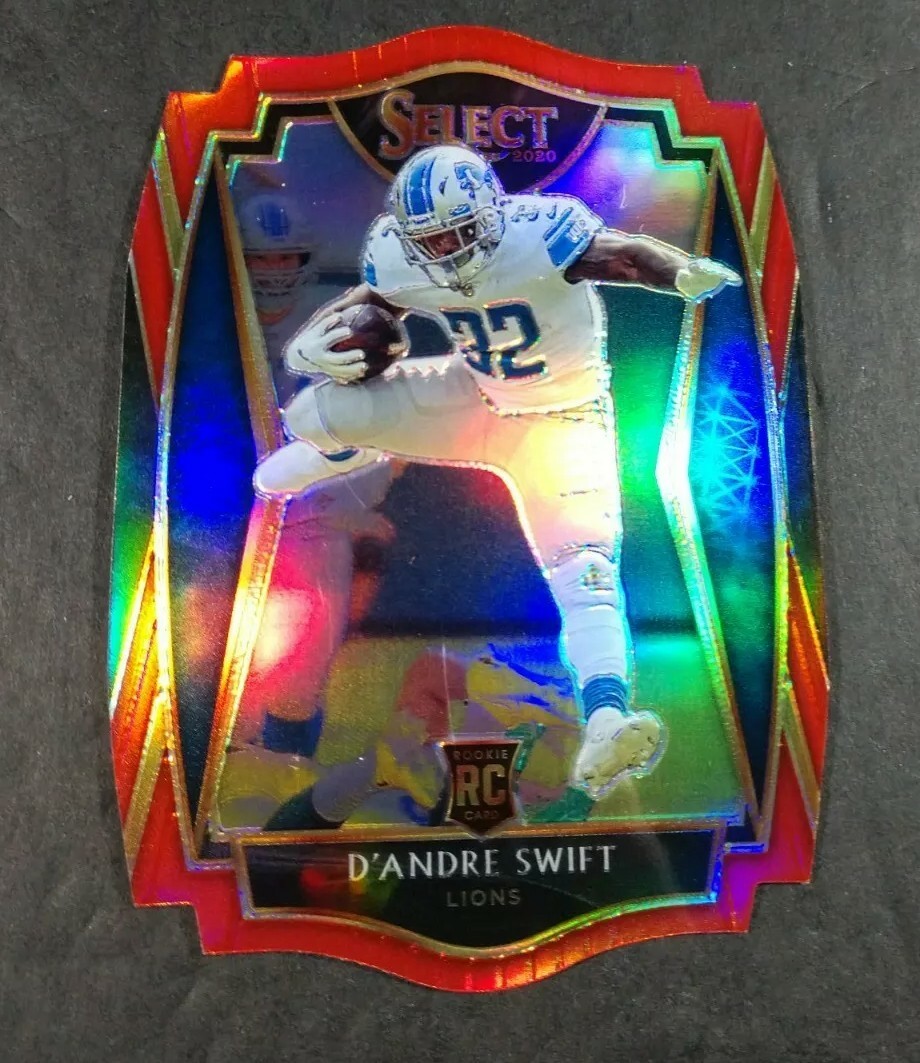 D'ANDRE SWIFT 2020 Select Premier Level Orange Prizm Die-Cut RC #151 Lions