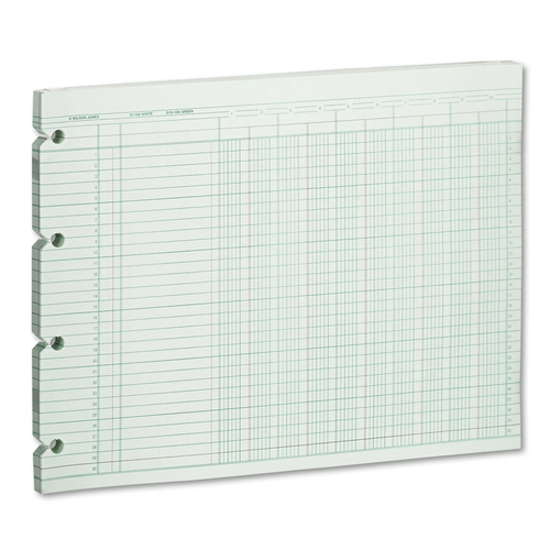 Accounting Sheets 10 Column 9-1/4 X 11-7/8 100 Loose Sheets/Pack G