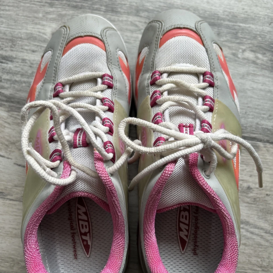 MBT Sneakers Women’s Size 7.5 Rocker Bottom Walk With Pink Lace Up - Image 4 of 4