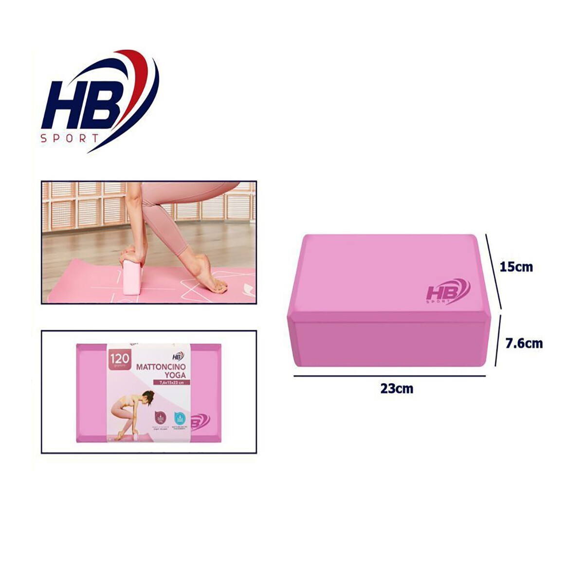 Set di 2 blocchi yoga in schiuma blu