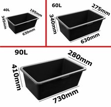 40L / 60L / 80L Heavy-Duty Plastic Utility Buckets – Strong Garden, Tubs, DIY