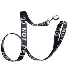 Reflective "DO NOT PET" Leash W 1" x L 24" - Black