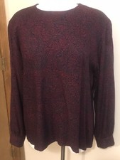 Miss Sophisticates by Pendleton Vintage Size 14 Paisley Long Sleeve Made in USA