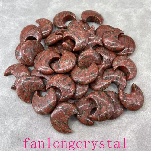 10pc Natural Sesame red moon Quartz Crystal Carving Skull Pendant Healing - Picture 7 of 7