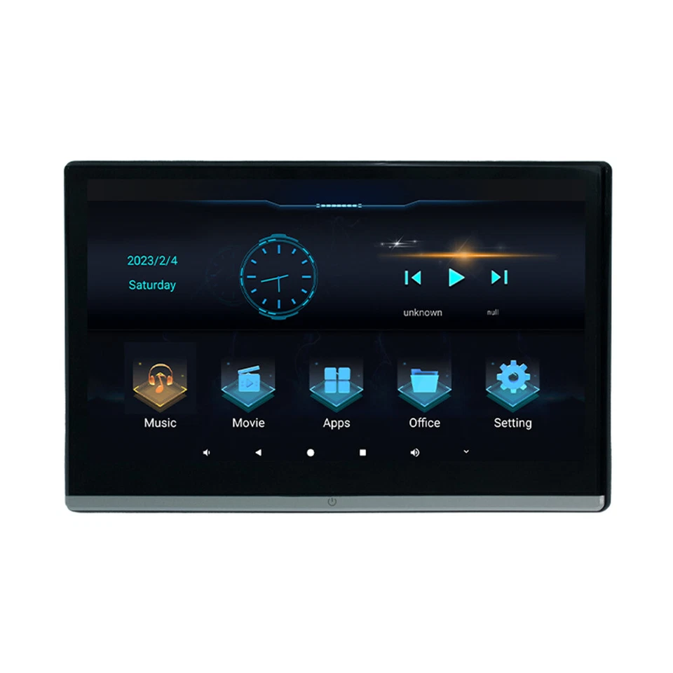 13.3in 4+64G Car Rear Headrest Monitor Touch Screen Player WIFI FM Mirror Link - Image 3 of 4
