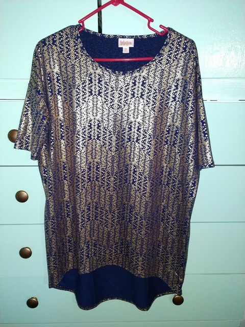 navy gold top