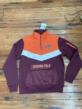 Virginia Tech Hokies E5 Quarter Zip Medium Pullover Sweatshirt VT NWT