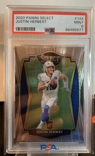 Justin Herbert 2020 Panini Select Premier Level RC #144 PSA 9 Chargers