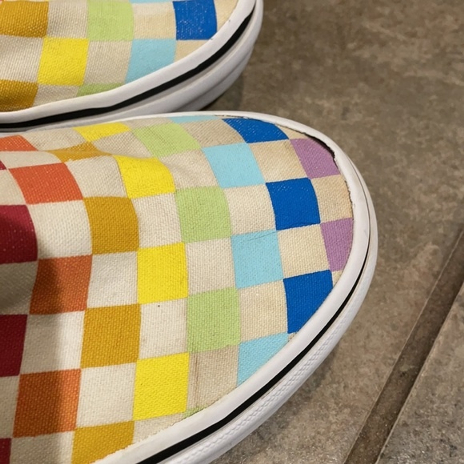 Vans Rainbow Checkerboard Slip-on Sneakers Unisex Size M4 W 5.5 500714 thumbnail 9