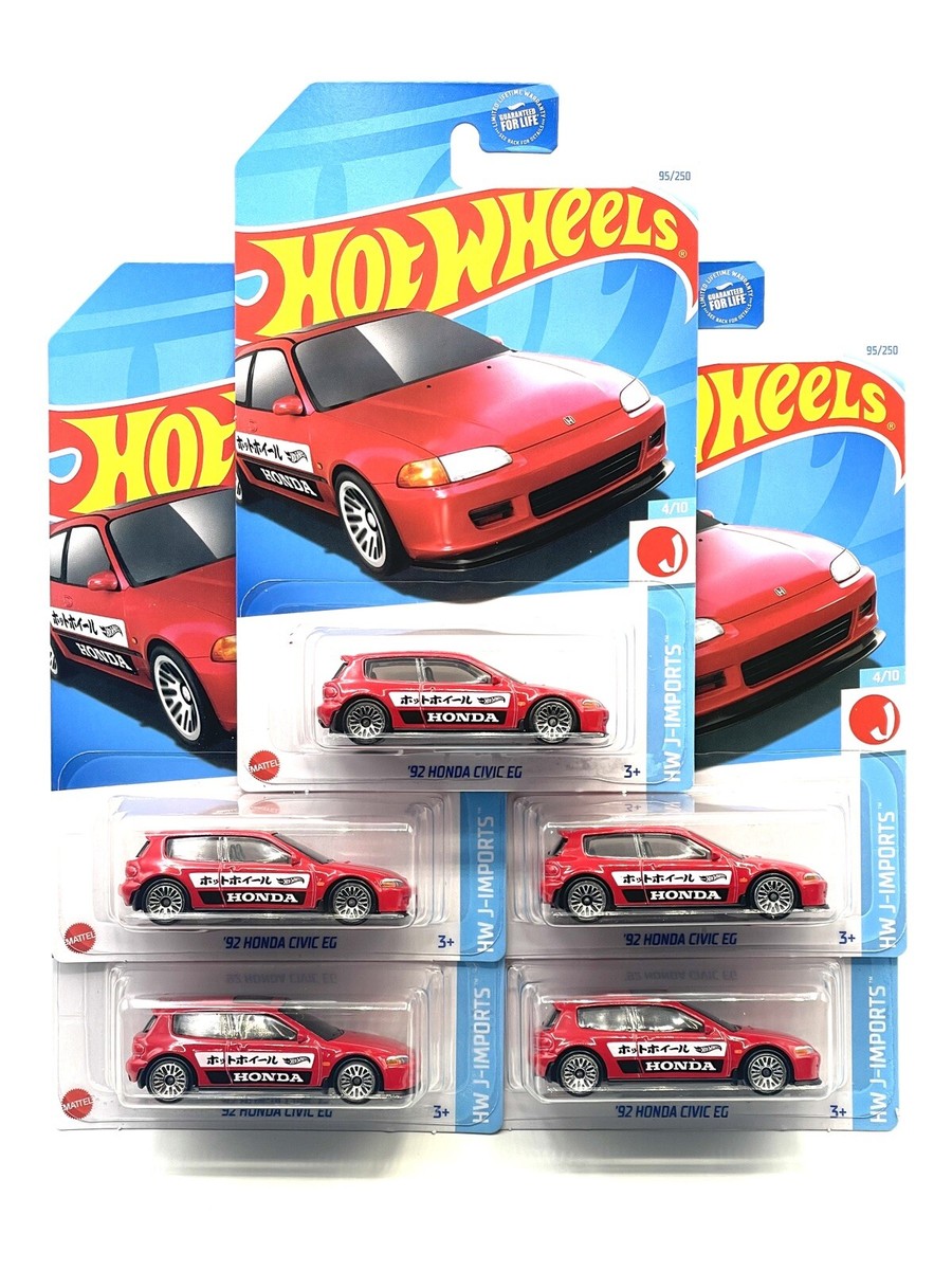 2024 Hot Wheels '92 Honda Civic EG #95 (red) Lot of 5 | eBay
