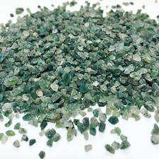 Crushed Dark Green Moss Agate Chips 2mm-4mm , Grade A, for Resin Art, Crafts