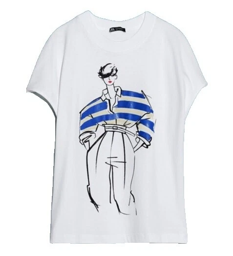 Zara Solid T-Shirt Tops for Women