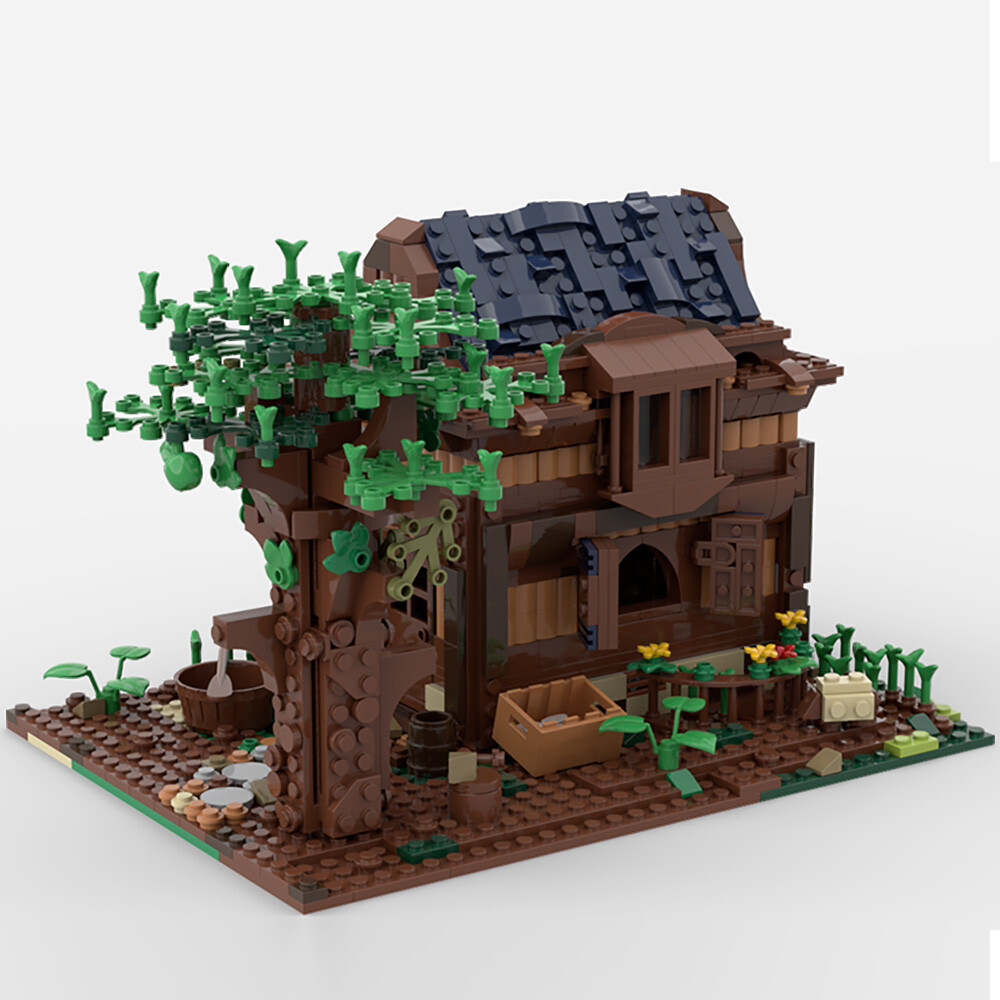 C5467 Modular Building: Little House with Tree and Interior 1141 Parts