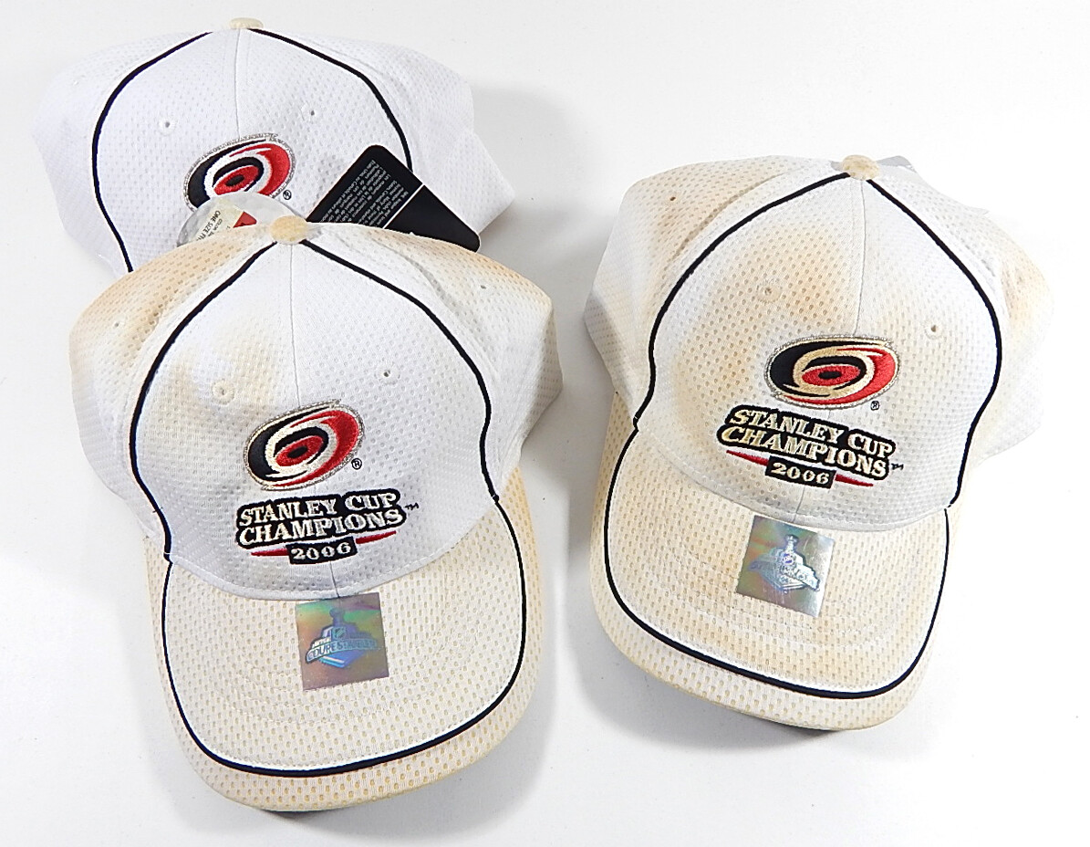 Lot of (12) Carolina Hurricanes Hats 2006 Stanley Cup Champions Damaged