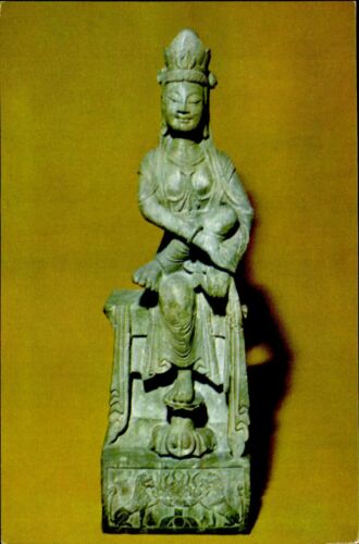 IMN03453 stone carved bodhisattva mercy postcard shanghai jade buddha china - Picture 1 of 2