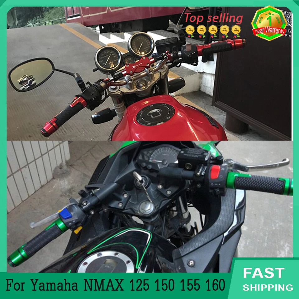 For Yamaha N-MAX NMAX 125 150 155 160 motorcycle CNC Handlebar Grip Handl Grips - Imagem 2 de 4