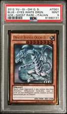 PSA 9 Blue-Eyes White Dragon GLD5-IT001 Gold Series Haunted Mine Yugioh Ghost