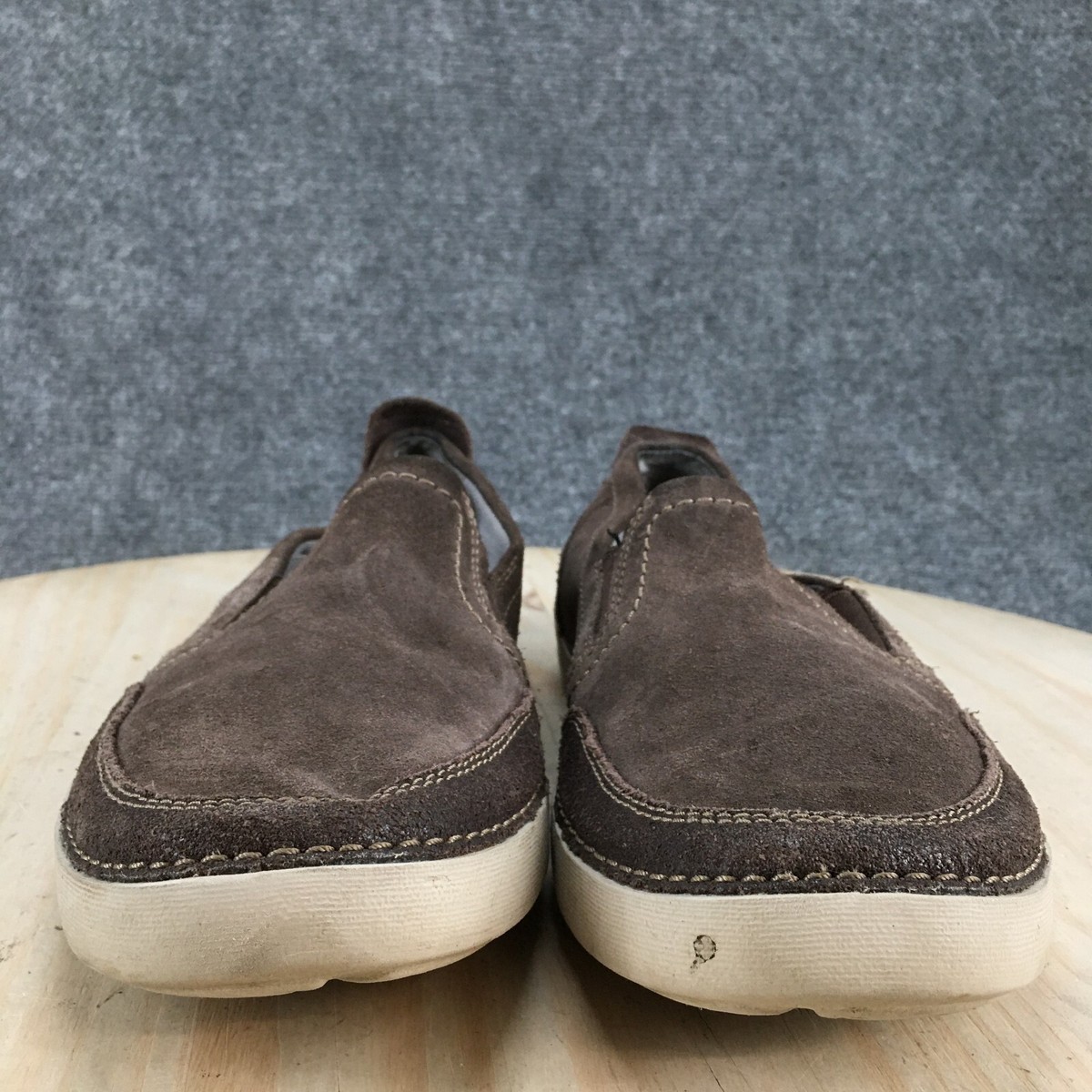 CLARKS Shoes Mens 8 Suede Gossler Race Brown Slip on Loafers Collection Sneakers Clarks Collection Shoes Mens 8.5 M Gosler Race Casual Slip  main image 3