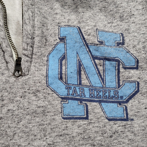 North Carolina Tar Heels Mens Medium Tailgate Gray 1/4 Zip Fleece Pullover - Picture 4 of 9