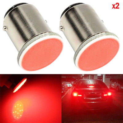 2PCS 1157 COB 3W LED Car Reverse Backup Tail Stop Brake Light Bulb Lamp Red