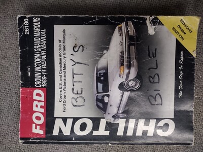Chilton Repair Manual Ford Crown Victoria Grand Marquis 1989 1998 chilton-repair-manual-ford-crown-victoria-grand-marquis-1989-1998