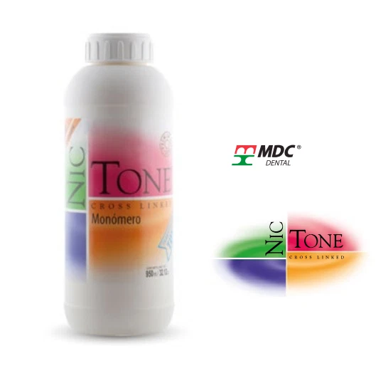 Líquido monómero de curado en frío autocurable cruzado NIC TONE 950 ml MDC dental Foto 2 de 4