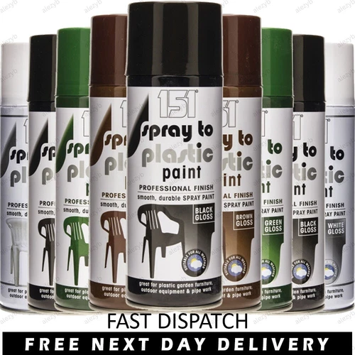 151 Plastic Spray Paint Gloss Finish Multi-Purpose Aerosol Spray Fast Dry 400ml