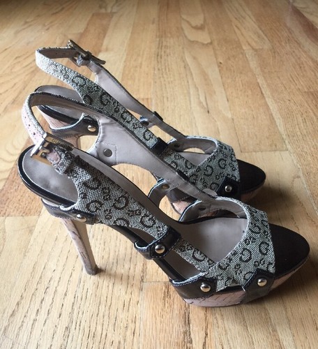 Guess Cork Platform High Heels 