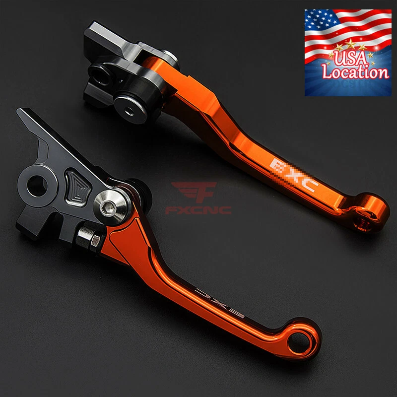 Palancas de embrague de freno CNC para KTM 400EXC_RACING 2005-2007 logotipo EXC mango pivote Foto 4 de 4