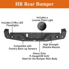 Fit 16-23 Toyota Tacoma 3rd Gen Steel Front Bumper Wled Light Bar Rear Bumper
