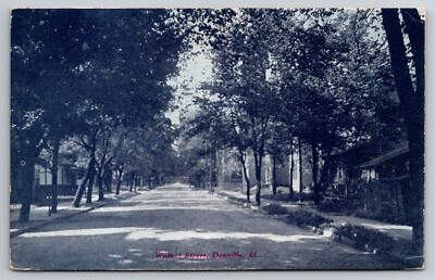 Walnut Street Danville Illinois c1910 Postcard