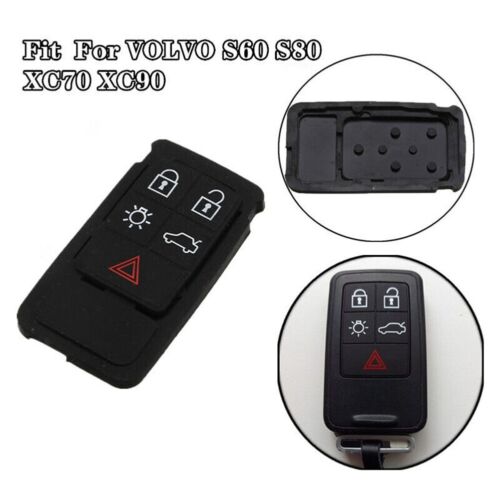 OEM Style Rubber Key Fob Pad for Volvo XC60 XC70 V70 S60 S80 Perfect Fit - Afbeelding 1 van 12