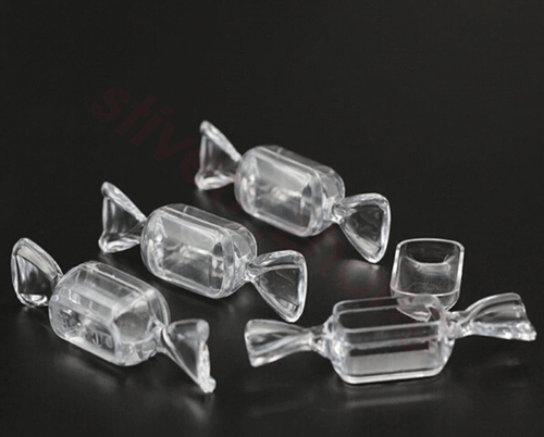 100pc 5g Clear PS candy shape empty cream jar Lip balm Pot Cosmetic Container - Picture 3 of 4