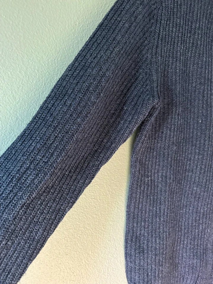 Nuevo con etiquetas Suéter Garret Scott Para Hombres Mezcla de Lana Tejido con Cable Cremallera Completa Cuello Alto Grande Foto 4 de 4