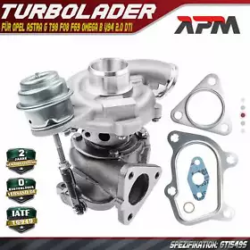 Turbolader für Opel Astra G T98 F08 F48 F69 Omega B V94 2.0 DTi 454216-0003